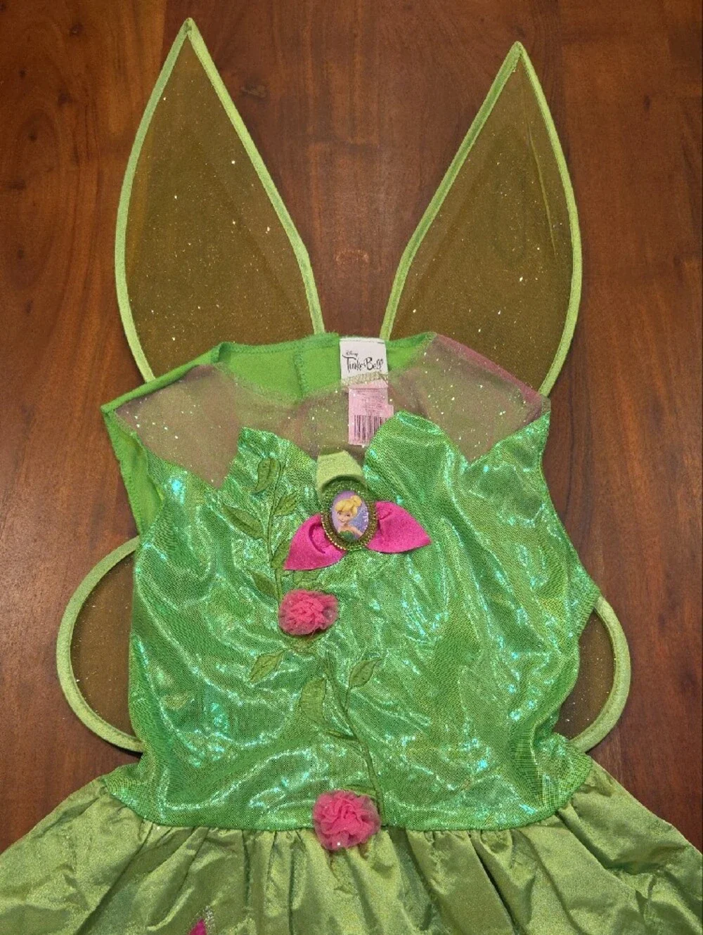 Disney Tinker Bell Costume Kids Size Large 10-12 Fairy Dress Up & Wings